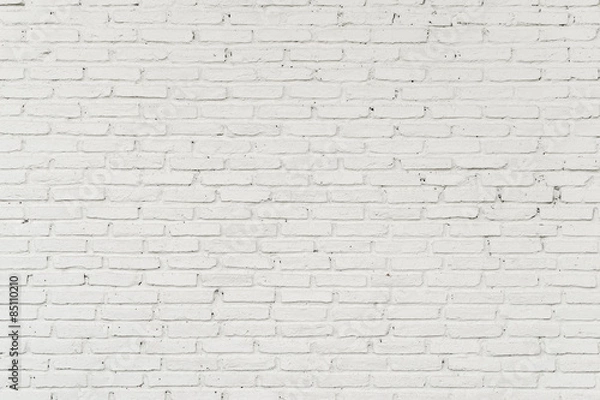 Obraz White misty brick wall for background or texture