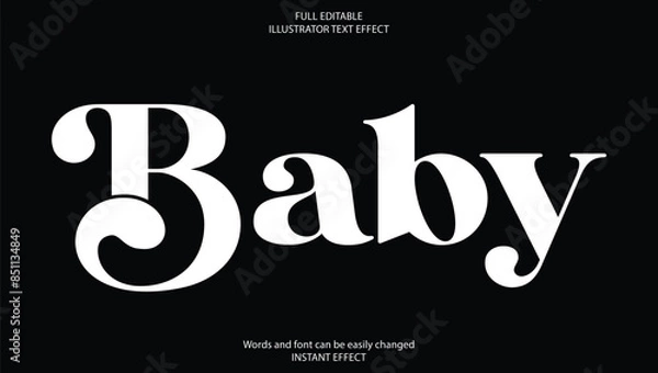 Fototapeta 3d vectors Baby
