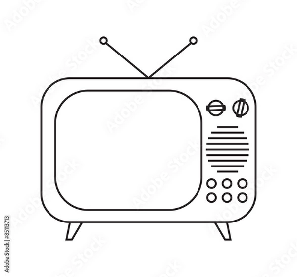 Fototapeta Vintage TV