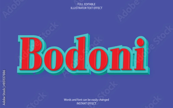 Fototapeta 3d vectors Bodoni

