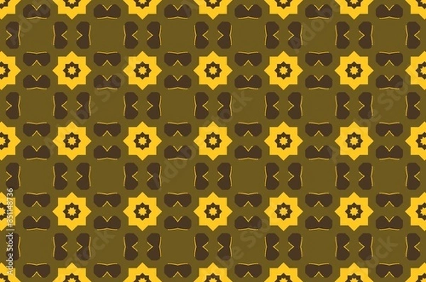 Fototapeta A patterned background with brown and yellow colors