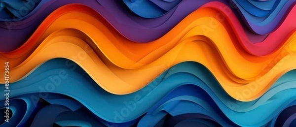 Fototapeta abstract vector design featuring colorful waves and textures, ideal for artistic illustrations, vibrant wallpapers, and dynamic banner backgrounds