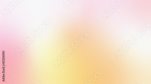 Fototapeta Soft grain gradient background blending yellow pink and white colors