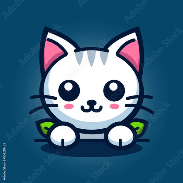 Obraz mascot logo cat illustration vector 1