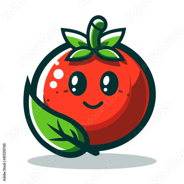 Obraz mascot logo tomato illustration vector 1