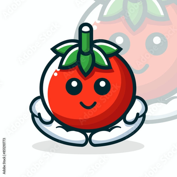 Obraz mascot logo tomato illustration vector 2