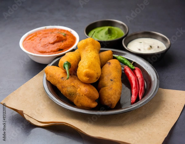 Obraz Mirchi bada or Mirchi vada