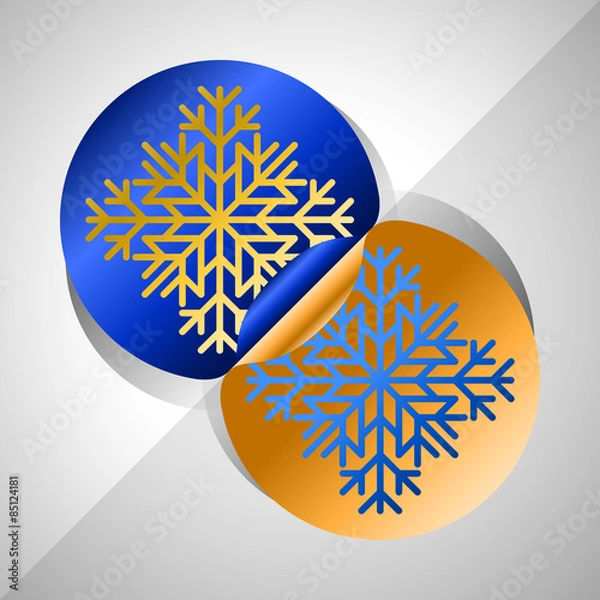 Obraz Snowflake stickers for decoration, as part of other designs and for other creative purposes.
Editable vector with several layers.
Eps 10
