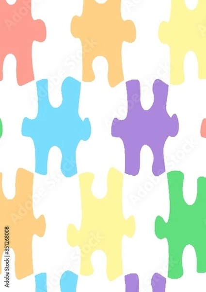 Fototapeta Rainbow Jigsaw