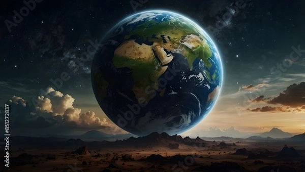 Fototapeta earth in space