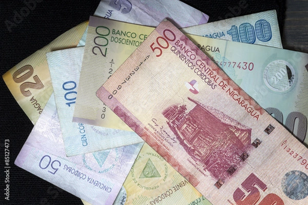 Fototapeta nicaraguan cordoba bills