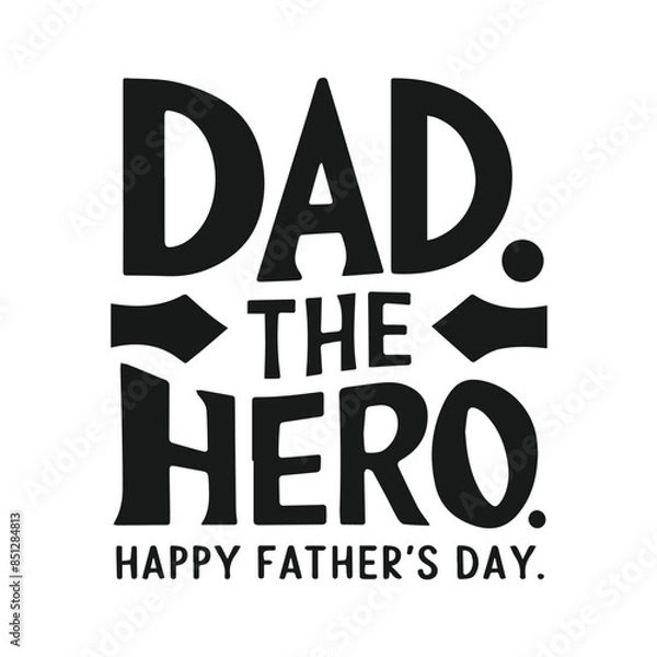 Fototapeta Happy fathers day typography tshirt design template, fathers day typography design

