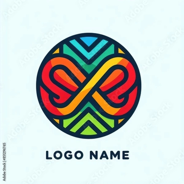 Fototapeta Futuristic Abstract Logo: Boundless Creativity