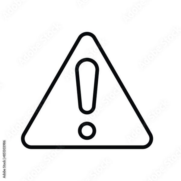 Obraz exclamation icon vector template design flat and simple