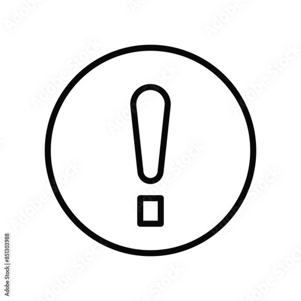 Obraz exclamation icon vector template design flat and simple