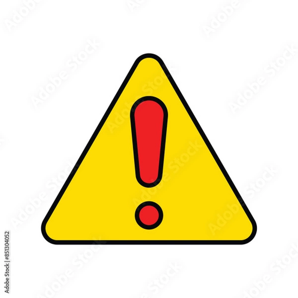 Obraz exclamation icon vector template design flat and simple