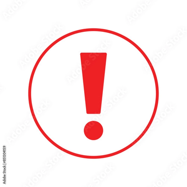 Obraz exclamation icon vector template design flat and simple