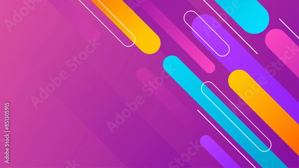 Fototapeta Abstract colorful gradient dynamic background. Modern geometric wallpapers. Beautiful vector design for templates, banners, covers, websites, pages, and others