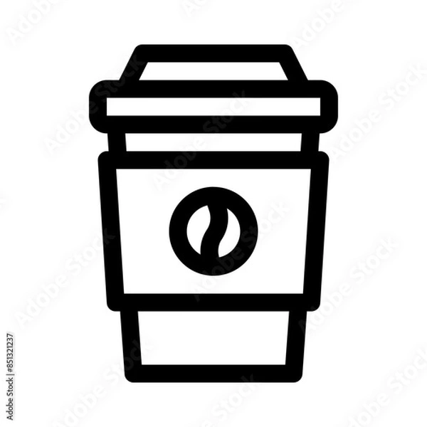 Fototapeta coffee line icon