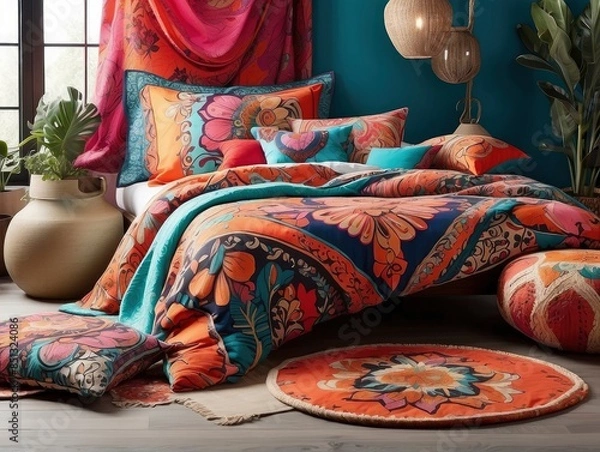 Obraz pillows on a bed