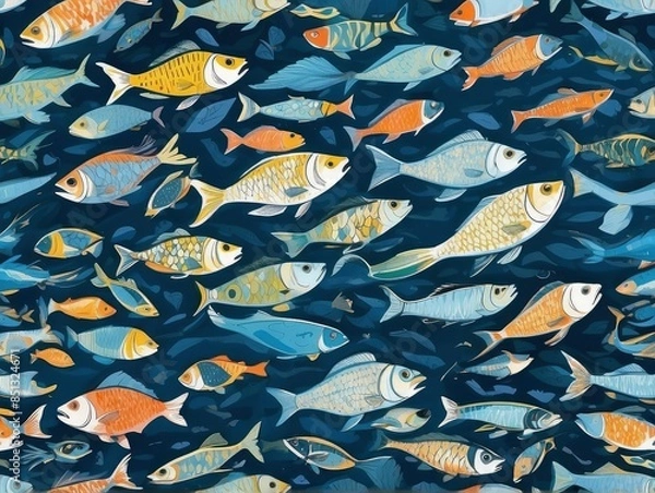 Obraz pattern with fishes