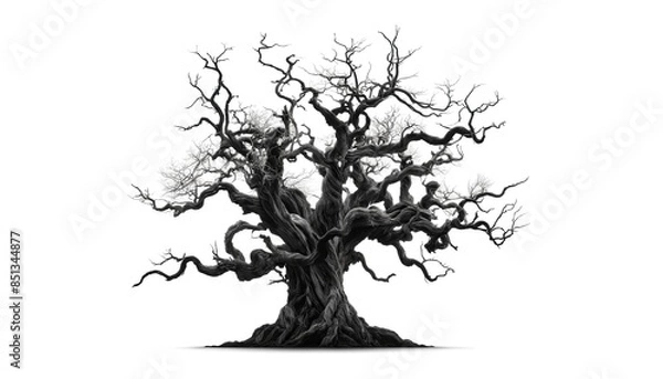 Fototapeta Halloween Ancient Twisted Leafless Tree