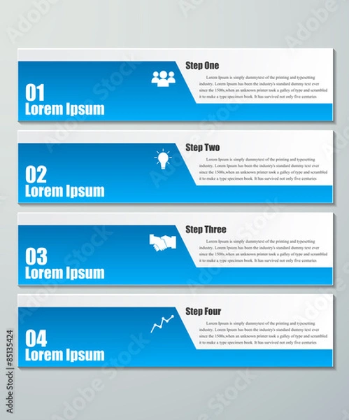 Fototapeta Design clean number banners template.graphic or website layout.