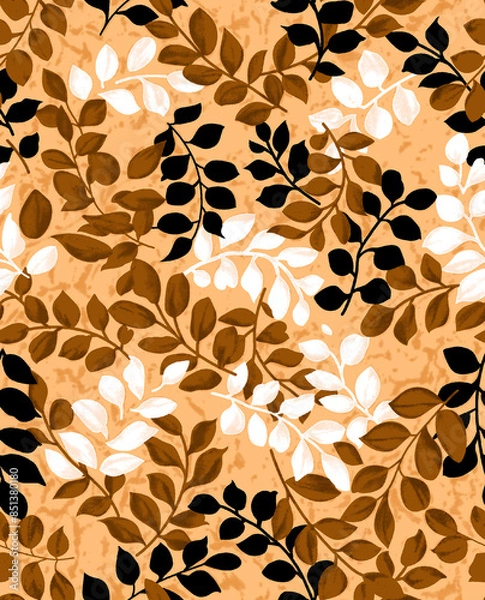 Fototapeta Vibrant floral illustrations features intricate designs with bold, colorful patterns, perfect for various creative projects. Ideal for textiles, stationery, wallpapers, and digital media etc.