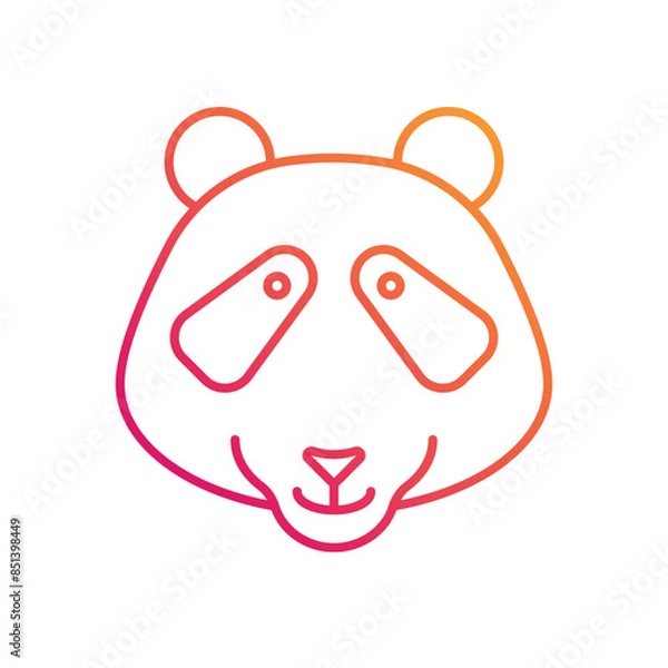 Obraz Panda vector icon