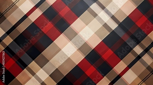 Fototapeta Classic Checkered Pattern Timeless Fabric Design for Backgrounds