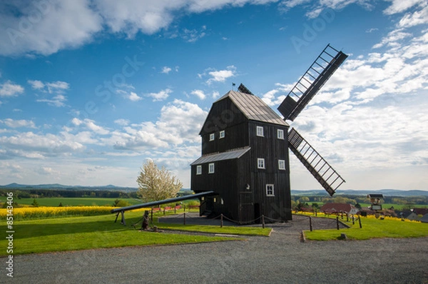 Obraz Die Bockwindmühle in Kottmarsdorf / Oberlausitz