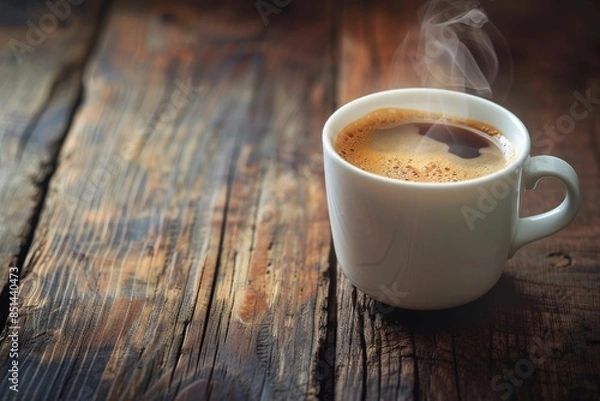 Fototapeta Explore the essence of Cuban espresso with this aromatic coffee cup. Coffee culture and drink concept