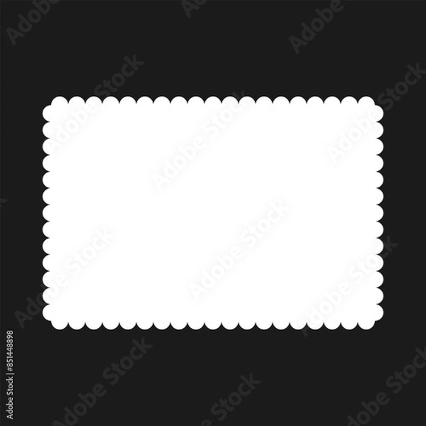 Fototapeta Scallop Edge Rectangle Shape Border Frame