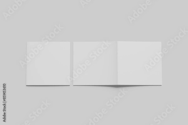 Fototapeta Blank Square Brochure White