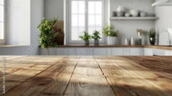 Fototapeta Kitchen Product Background with Wooden Counter Generative AI