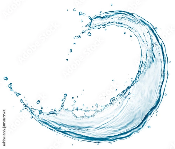 Fototapeta Blue water splash isolated