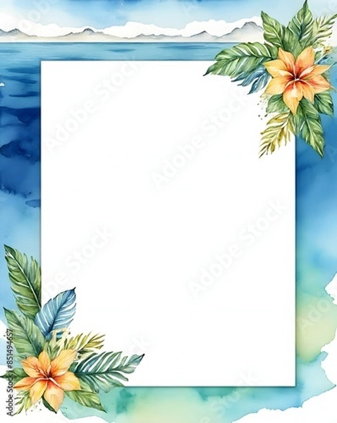 Fototapeta Design-Vorlage - Aquarellstil - Urlaubsfeeling