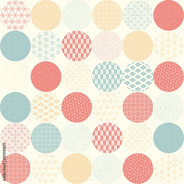 Fototapeta 和柄のシームレスパターン