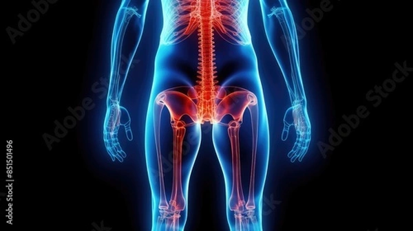 Fototapeta Backpain skleton