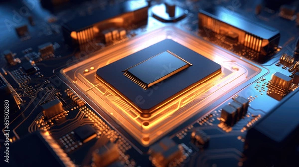 Fototapeta Chip motherboard background
