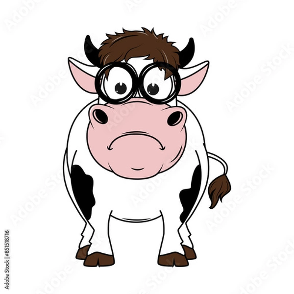 Obraz cute cow cartoon