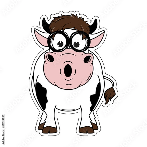 Obraz cute cow cartoon