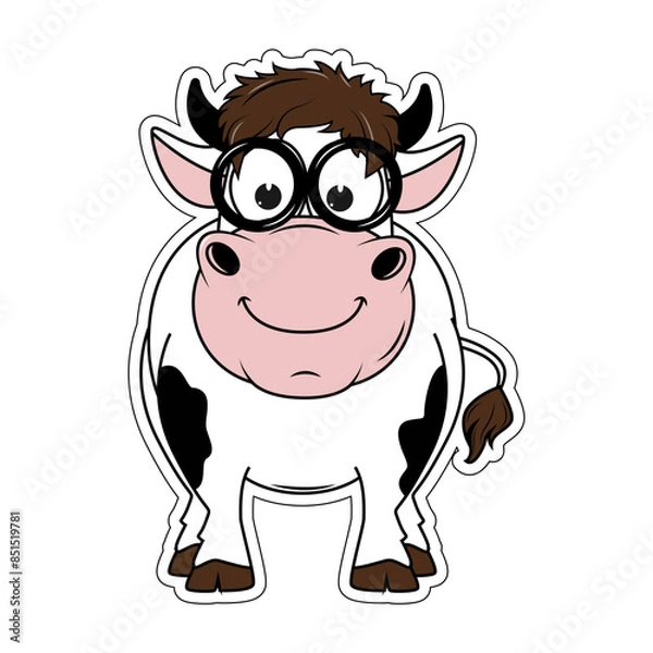Obraz cute cow cartoon