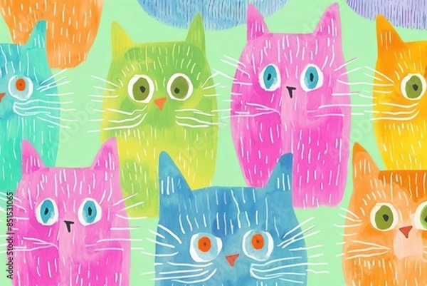 Fototapeta Cat backgrounds pattern animal.