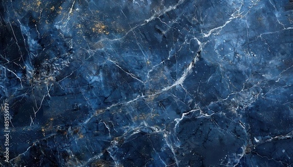 Obraz deep navy blue stone texture background antique rough abstract backdrop closeup