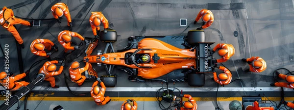 Obraz Precision Pit Stop: Formula 1 Team at Work