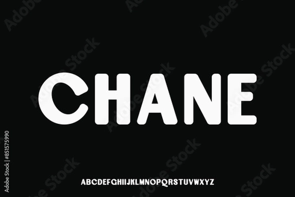 Fototapeta Display alphabet font vector design suitable for headline, poster, logo and many more