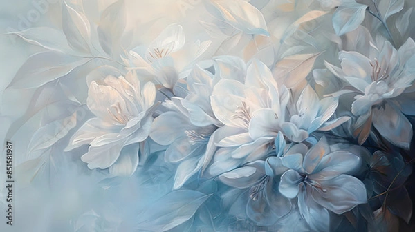 Fototapeta Serene oil paintings capturing the ethereal beauty, AI generative