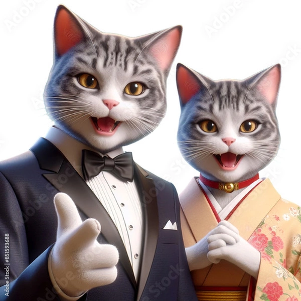 Obraz 猫の夫婦漫才