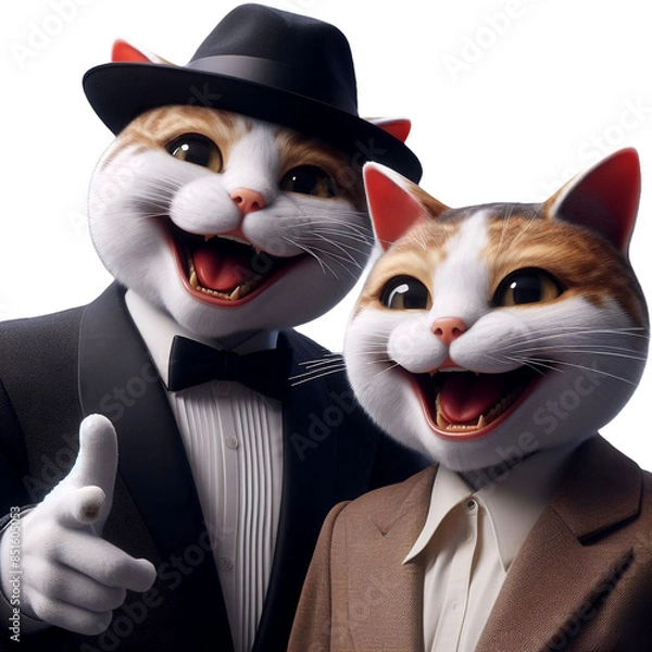 Obraz 猫の夫婦漫才
